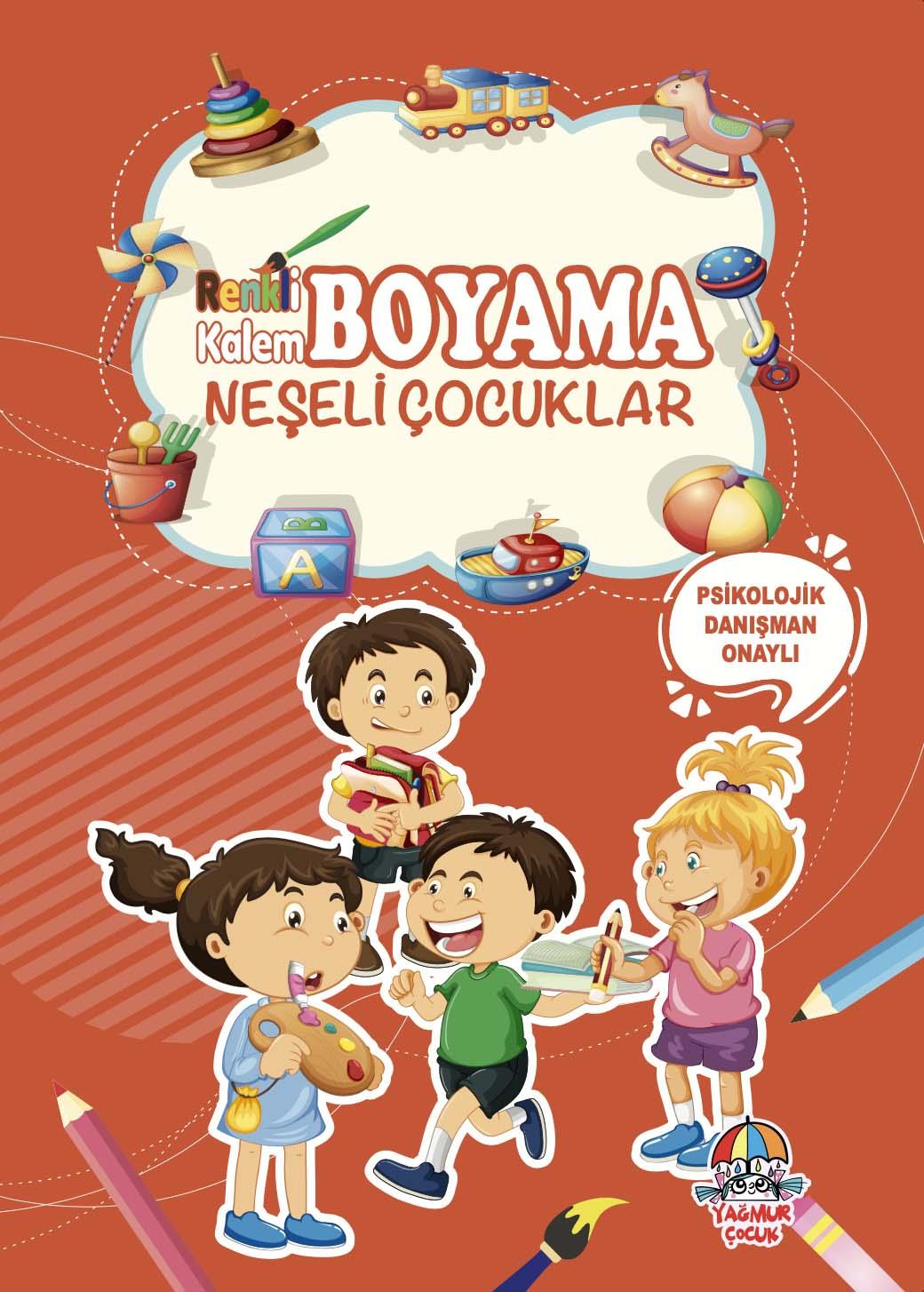 Renkli Kalem Boyama-Neşeli Çocuklar